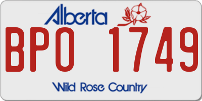 AB license plate BPO1749