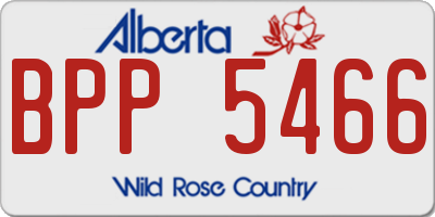 AB license plate BPP5466