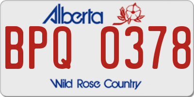 AB license plate BPQ0378