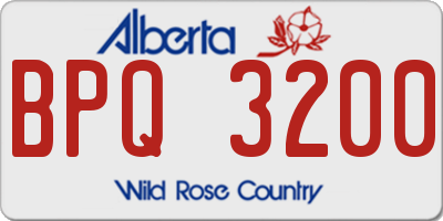 AB license plate BPQ3200
