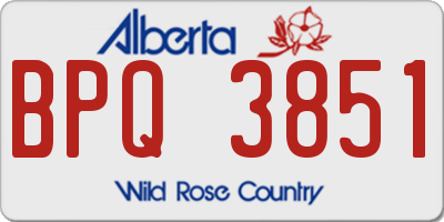 AB license plate BPQ3851