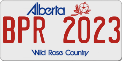 AB license plate BPR2023