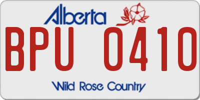 AB license plate BPU0410
