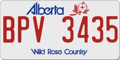 AB license plate BPV3435