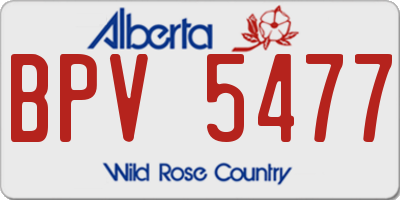 AB license plate BPV5477