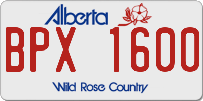 AB license plate BPX1600