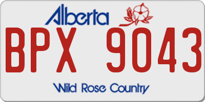 AB license plate BPX9043