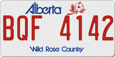 AB license plate BQF4142