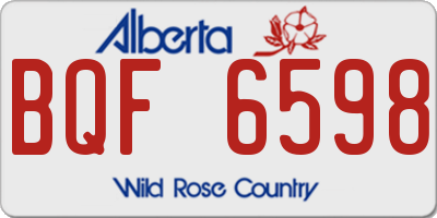AB license plate BQF6598