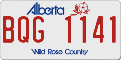 AB license plate BQG1141