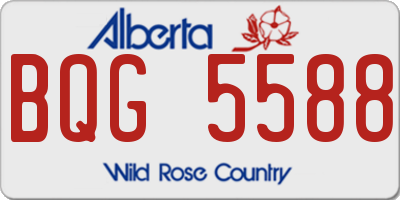 AB license plate BQG5588