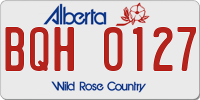 AB license plate BQH0127