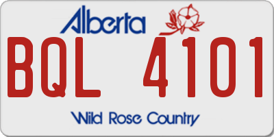 AB license plate BQL4101