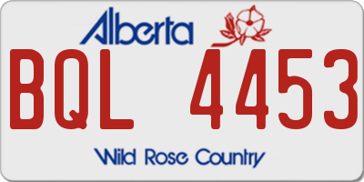AB license plate BQL4453