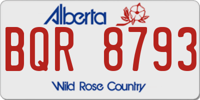 AB license plate BQR8793