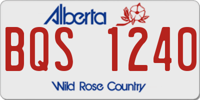 AB license plate BQS1240