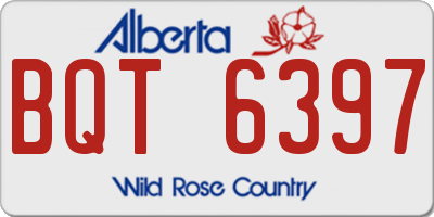 AB license plate BQT6397