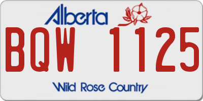 AB license plate BQW1125