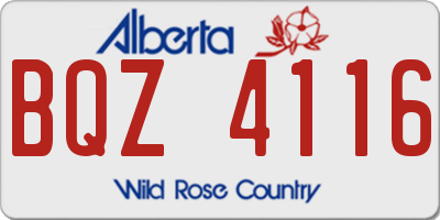 AB license plate BQZ4116
