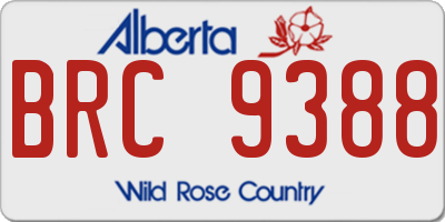 AB license plate BRC9388