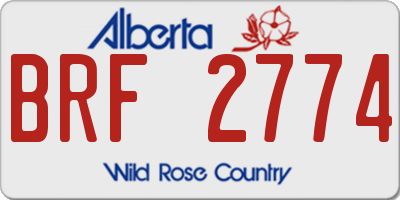 AB license plate BRF2774