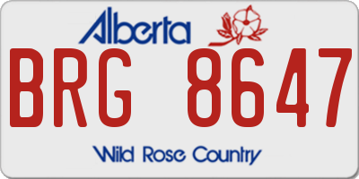 AB license plate BRG8647