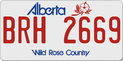 AB license plate BRH2669