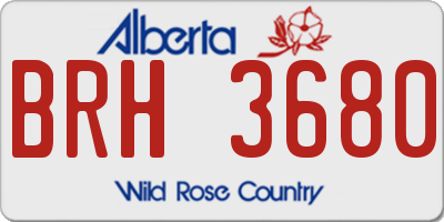 AB license plate BRH3680