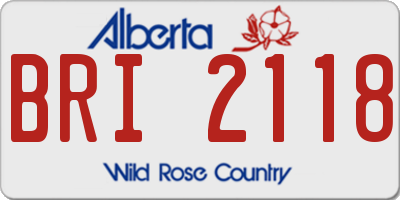 AB license plate BRI2118