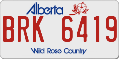 AB license plate BRK6419