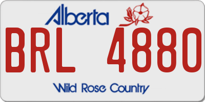 AB license plate BRL4880