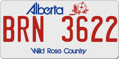 AB license plate BRN3622