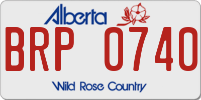 AB license plate BRP0740
