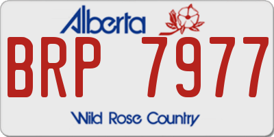 AB license plate BRP7977