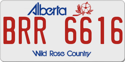 AB license plate BRR6616