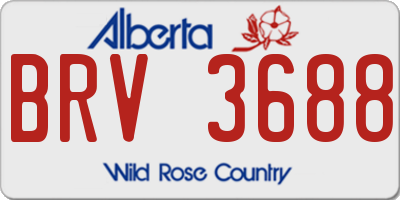 AB license plate BRV3688