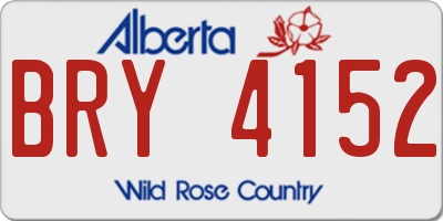 AB license plate BRY4152
