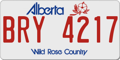 AB license plate BRY4217