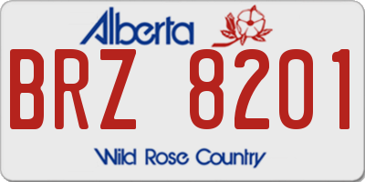 AB license plate BRZ8201