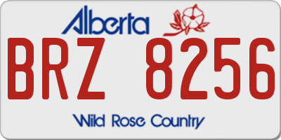 AB license plate BRZ8256