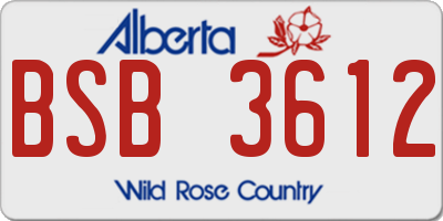 AB license plate BSB3612