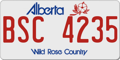 AB license plate BSC4235