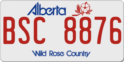 AB license plate BSC8876