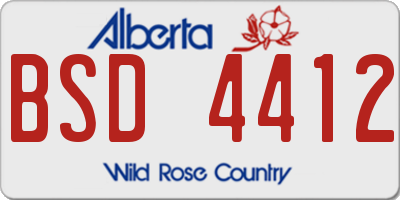 AB license plate BSD4412