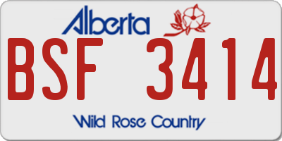AB license plate BSF3414