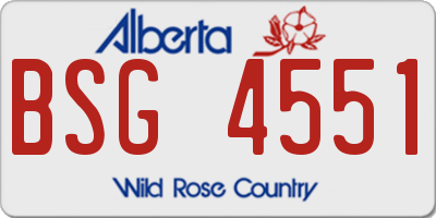 AB license plate BSG4551