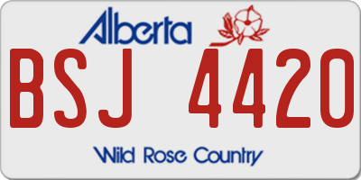 AB license plate BSJ4420