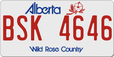 AB license plate BSK4646