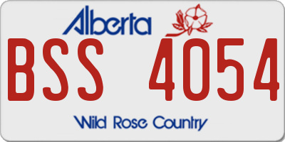AB license plate BSS4054