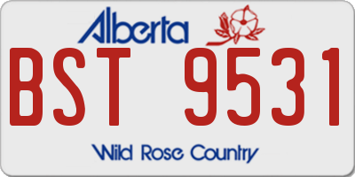 AB license plate BST9531